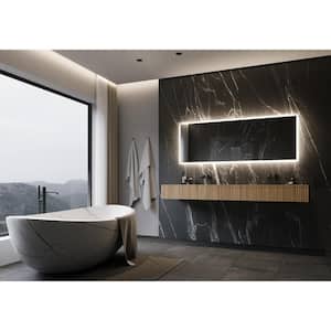 Backlit 79 in. W x 30 in. H Rectangular Frameless Wall Mounted Bathroom Vanity Mirror 3000K LED