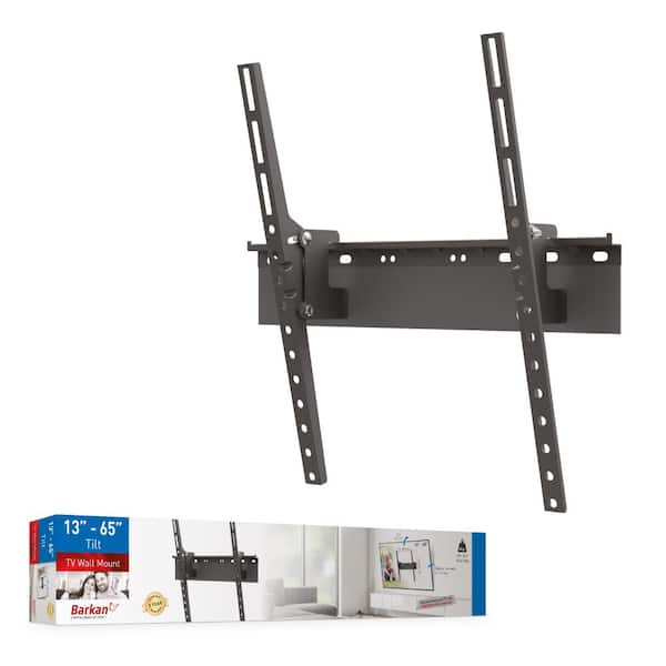 13 in. to 58 in. Tilt TV Wall Mount Black Continuous Tilt Lateral Adjustment