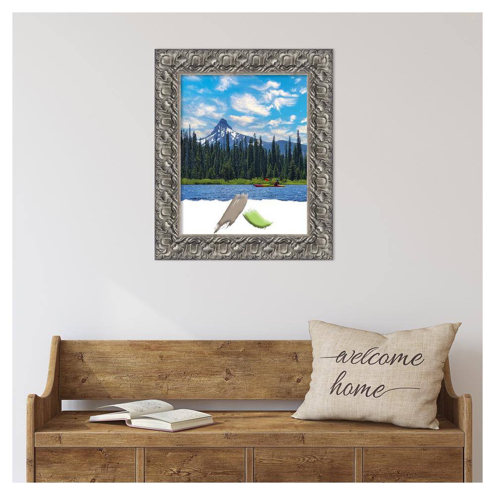 Antiqued Silver Ornate Wood 16x20 Picture Frame