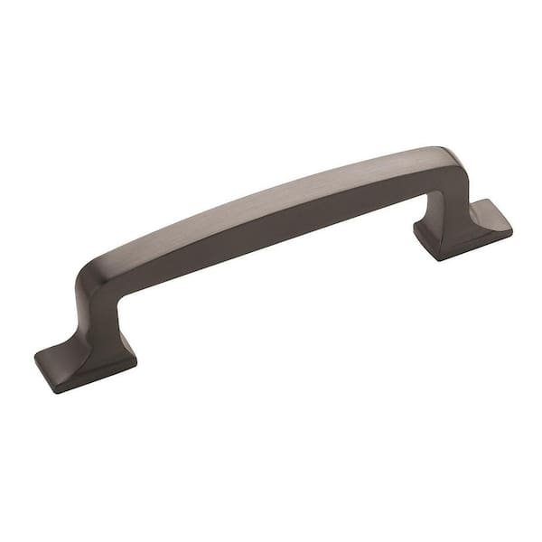 Westerly 3-3/4 in., (96mm) Modern Graphite Brushed Gray Arch Cabinet Pull