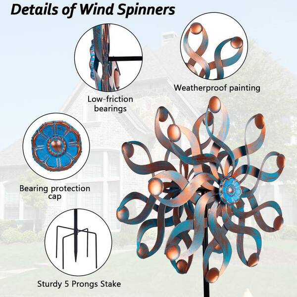 22 in. Large Wind Spinners Outdoor 0CT54TBP7 - The Home Depot