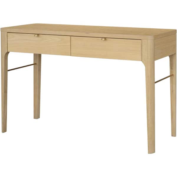 Livabliss Kentrell 30 in. Light Brown Rectangle Wood Console Table