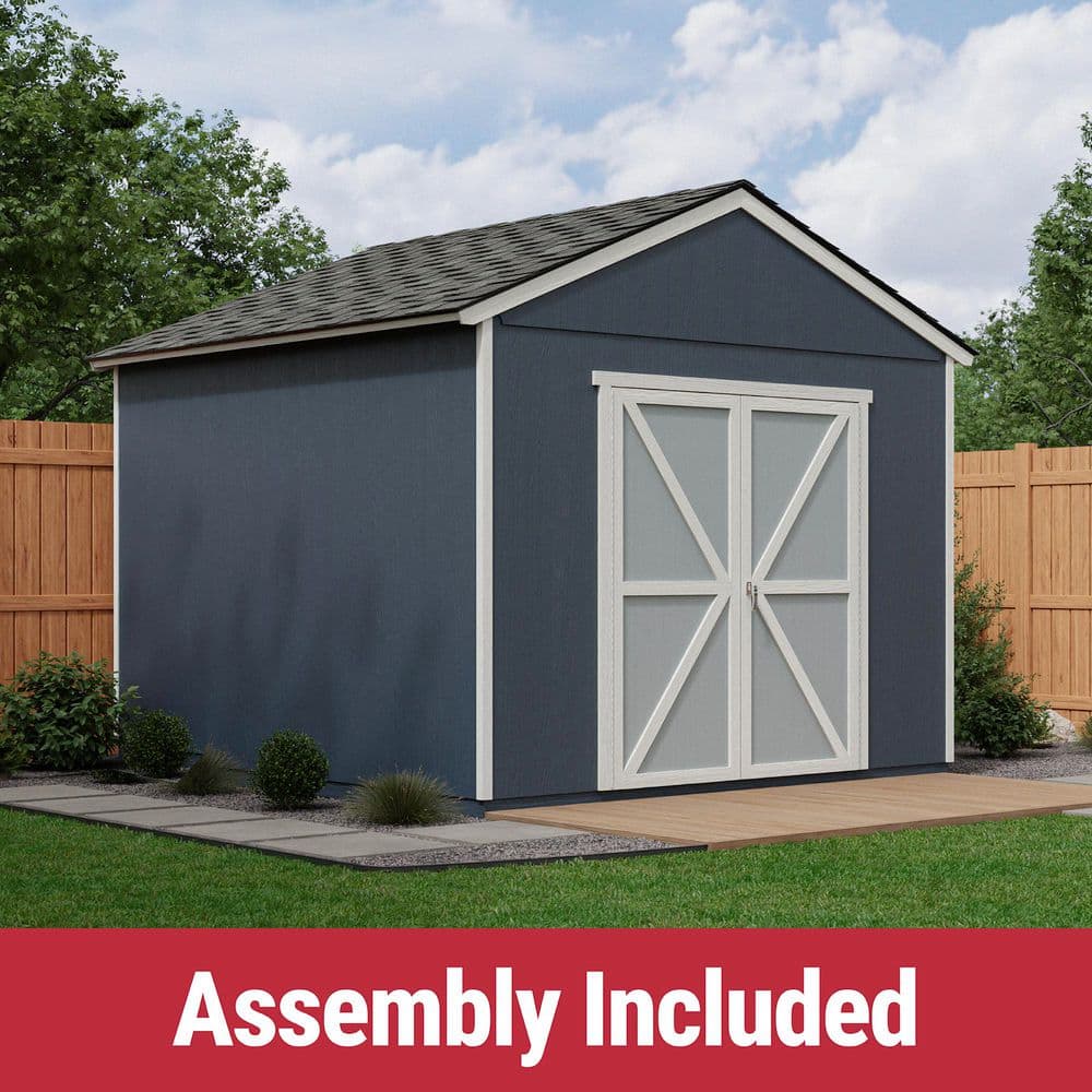 Pro Assembled Rookwood 10 ft. x 10 ft. Wood Garden Shed Storage w/ Floor and Smartside -Autmun Brown Shingle (100 sq ft) price history on PriceWatchPro