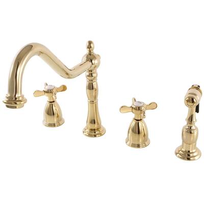 Polished Brass Kitchen Faucets Kitchen The Home Depot