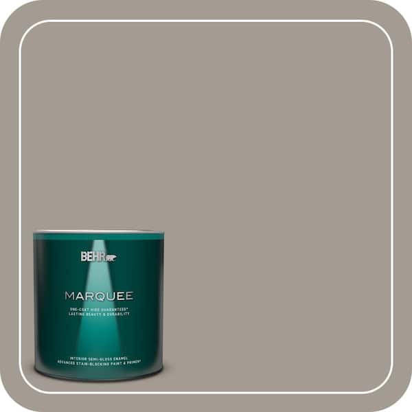 BEHR MARQUEE 1 qt. #BXC-54 River Pebble Semi-Gloss Enamel Interior Paint & Primer