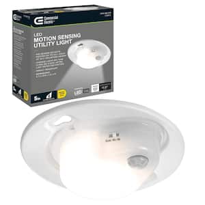 5 in. Motion Sensing Utility Light LED Flush Mount 650 Lumens 4000K Bright White Closet Light Indoor
