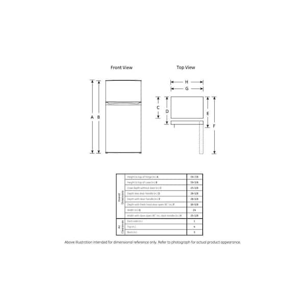 GE 11.6 cu. ft. Top Freezer Refrigerator in Stainless Steel