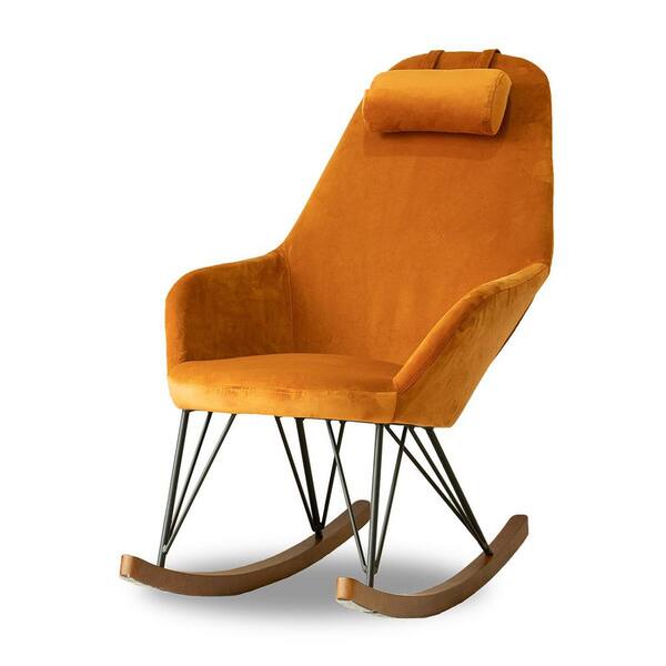 burnt orange rocking chair