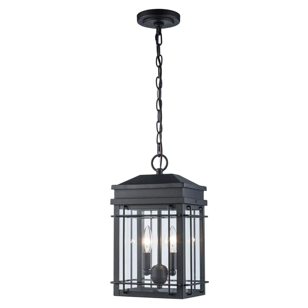 Monteaux Lighting Bel Air 2-Light Black Outdoor Hanging Pendant Light ...