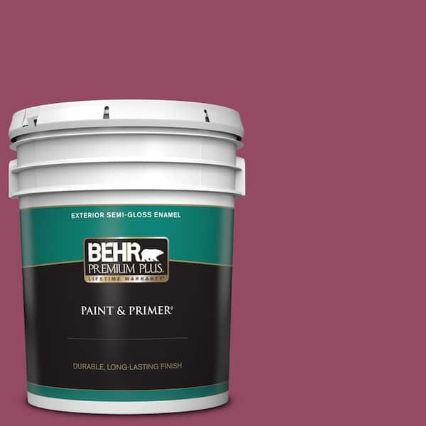 BEHR PREMIUM PLUS 5 gal. #P120-7 Glitterati Semi-Gloss Enamel Exterior Paint & Primer