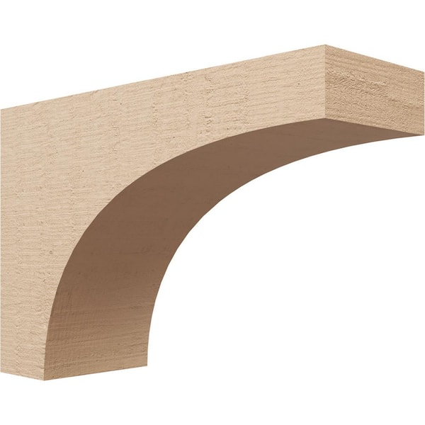Ekena Millwork Classic Series 3 7 in. x 21 in. x 14 in. Huntington Rough Cedar Woodgrain Timberthane Polyurethane Corbel in Primed Tan