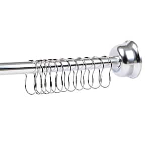 72 in. Aluminum Curved Shower Rod, Chrome