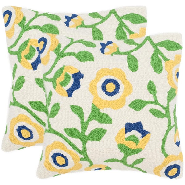 Safavieh Provence Floral Soleil Square Outdoor Throw Pillow (Pack of 2)