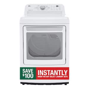 7.3 Cu. Ft. Vented Electric Dryer in White with Sensor Dry Technology