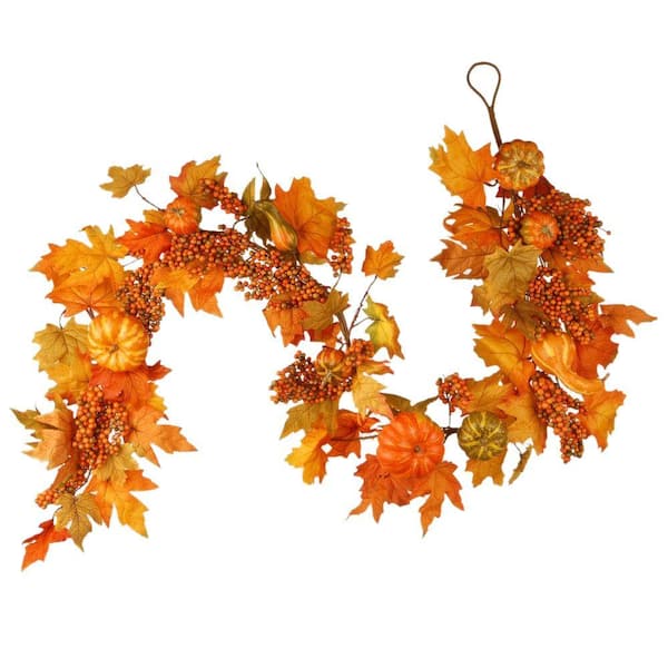 National Tree Company Harvest Accessories 70 in. Garland with Maples ...