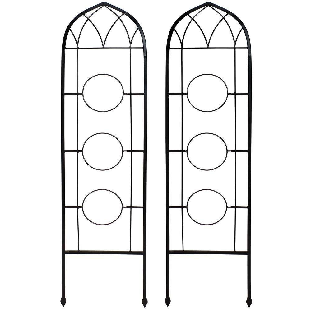 Sunnydaze Decor 48 in. 2Piece Arched Climbing Plants Wall Trellis with