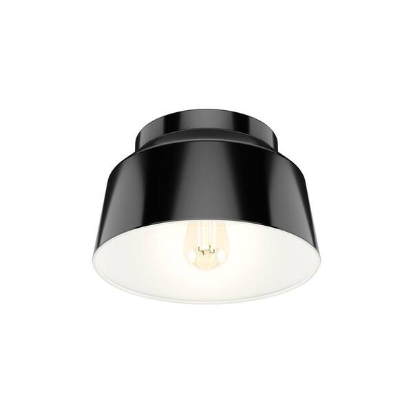 Hunter - Cranbrook 12 in. 1 Light Matte Black Flush Mount Bedroom Light