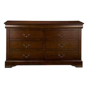 West Haven 6-Drawer Dresser, Cappuccino (33.75 in. H x 59.50 in. W x 17.50 in. D)