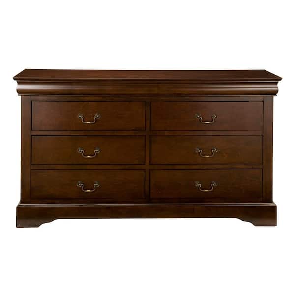 Unbranded West Haven 6-Drawer Dresser, Cappuccino (33.75 in. H x 59.50 in. W x 17.50 in. D)