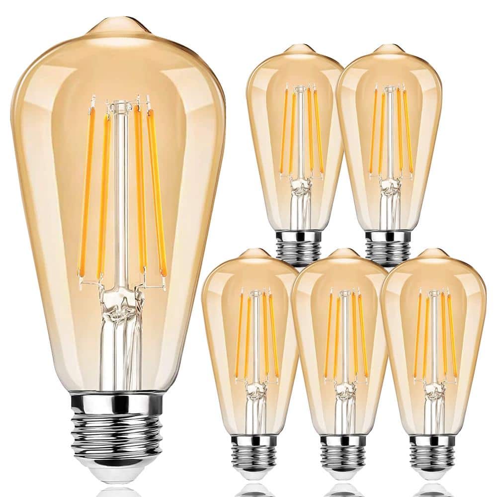 60-Watt Equivalent ST64 Dimmable CEC Vintage Standard Edison E26 LED Light 