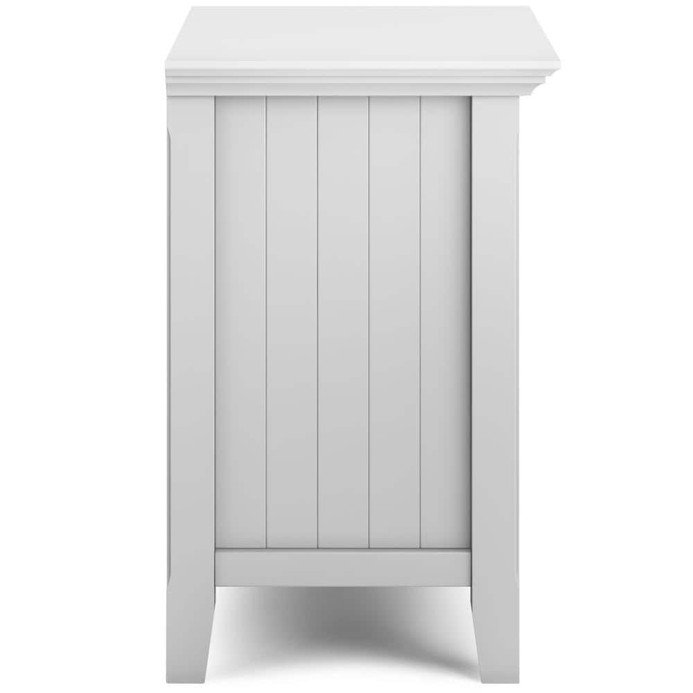 Acadian White Solid Wood 24'' Wide Nightstand with Drawer