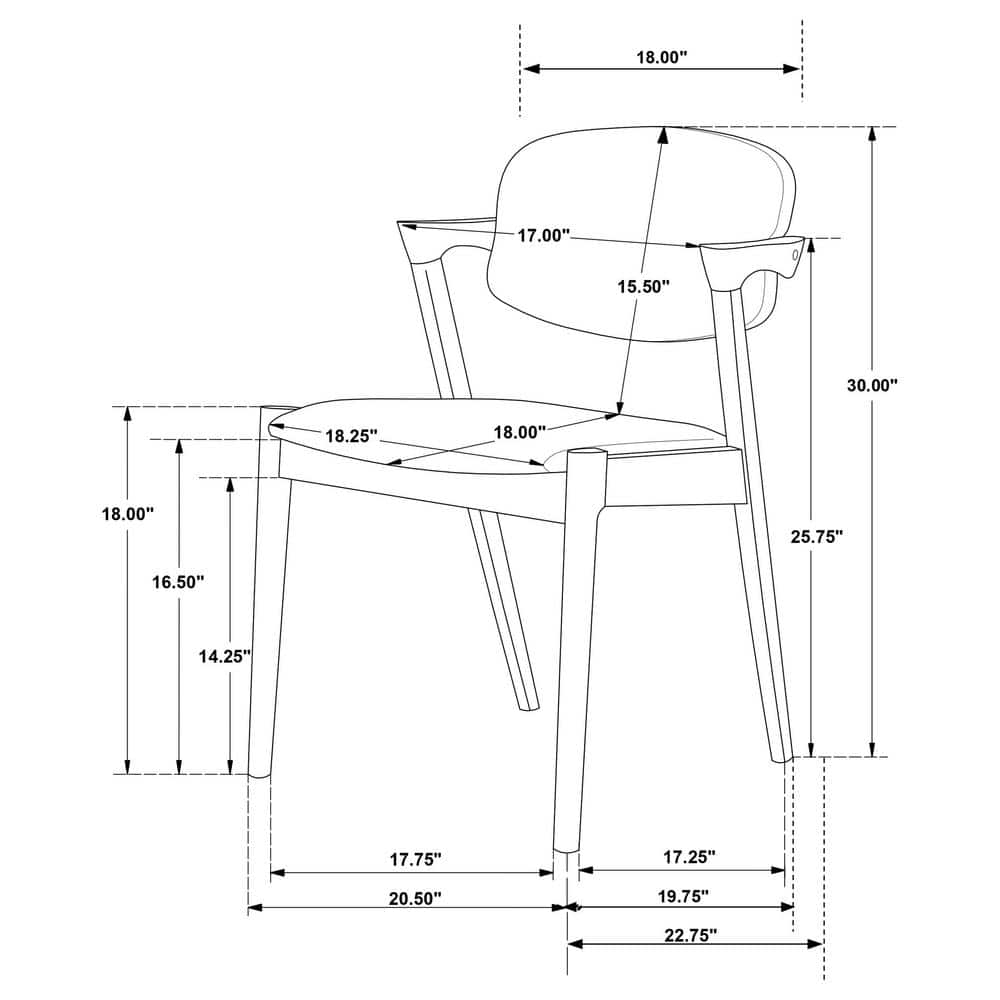 Modern Gray Upholstered Parsons Side Chair with Dark Walnut Legs