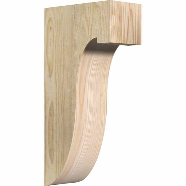 Ekena Millwork 4 in. x 8 in. x 16 in. Douglas Fir Del Monte Rough Sawn Corbel