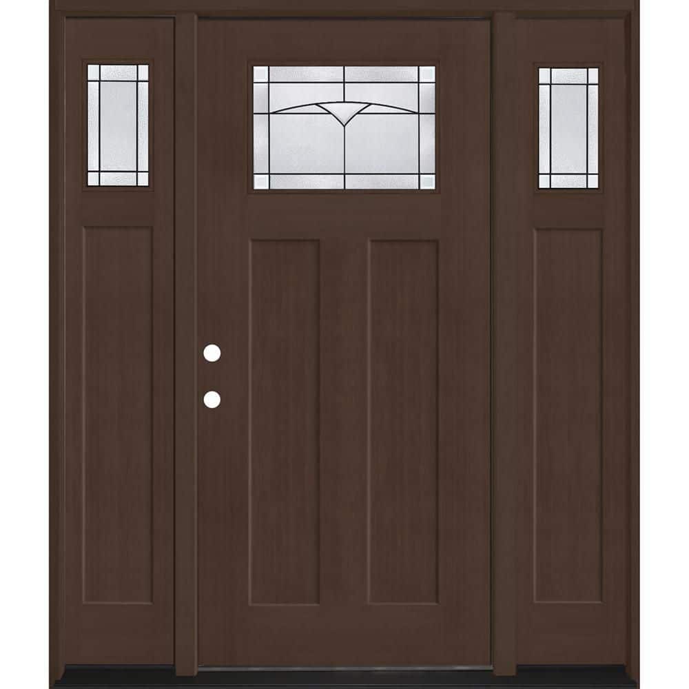 Regency 68 in. x 80 in. 1/4 TopL Horizon Glass RHIS Hickory Fir Fiberglass Prehung Front Door w/14in-1/4Top SLs 4-9/16 price history on PriceWatchPro