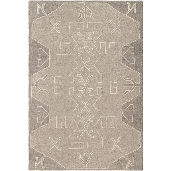 Livabliss Granada Warm Grey/Sage Global 9 ft. x 12 ft. Indoor Area Rug