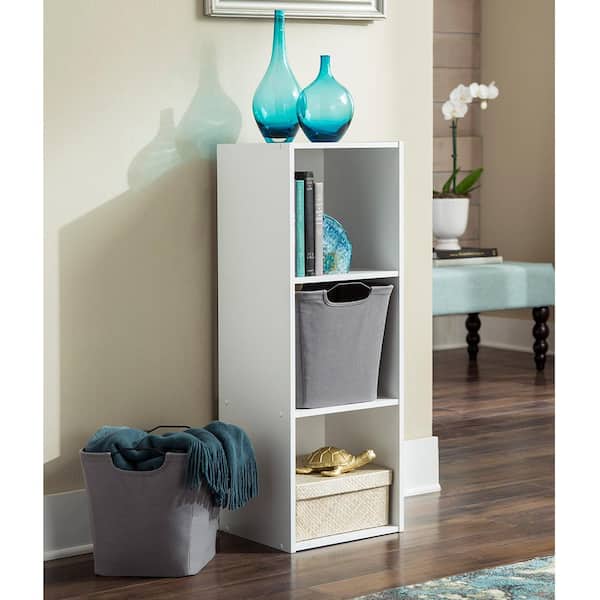 10.5 in. W x 11 in. H x 10.5 in. D Dark Gray Wire Framed Fabric Drawer