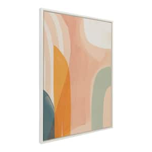 "Soft Neutral Shapes" by Kate Aurelia Holloway, 1-Piece Framed Canvas Abstract Art Print, 28 in. x 38 in.