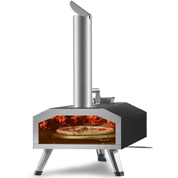 VEVOR Outdoor Pizza Oven 12,Wood Fired Oven with Feeding Port,Wood Pellet  Burning Pizza Maker Ovens 932℉Max Temperature Stainless Steel Portable Pizza  Ovens wi…