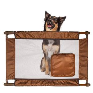 Brown Porta-Gate Travel Collapsible and Adjustable Folding Pet Cat Dog Gate