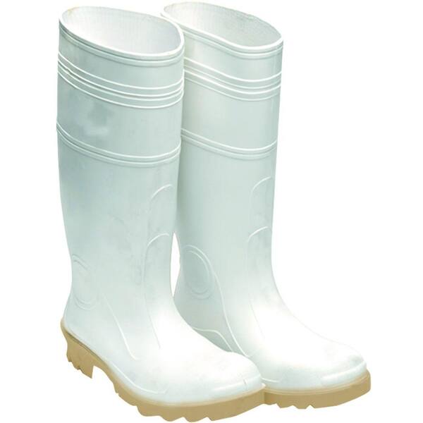 Unbranded Men Size 9 White PVC Over-the-Foot Plain Toe Boot