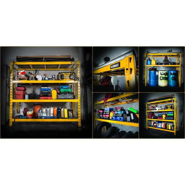 Dewalt 6-Foot Tall, Black Frame 4 Shelf Industrial Storage Rack – Dewalt  Shelving