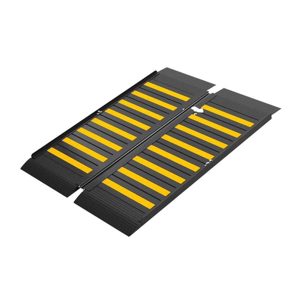 3 ft. Folding Non-Slip Aluminum Wheelchair Ramp with Handle for