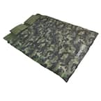 Camouflage Double Sleeping Bag with 2 Pillows