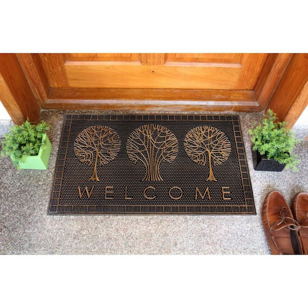 Better Trends Hudson Collection Silver 16 x 32 Rectangle Plastic Door Mat  SP1631SI - The Home Depot