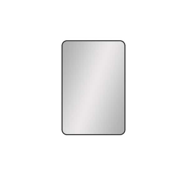 Lycvki 24 in. W x 36 in. H Rectangular Framed Wall Bathroom Vanity Mirror in Matte Black