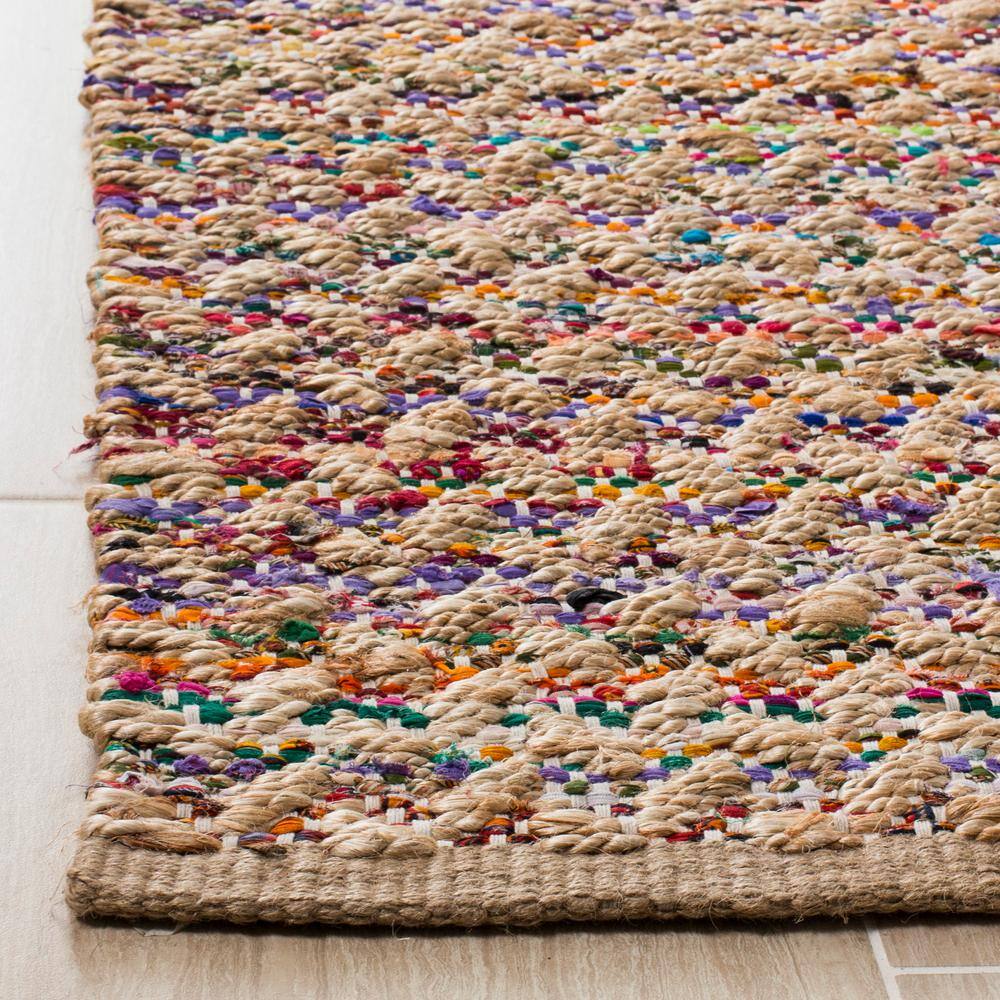 Cape Cod Red and Natural Hand-Knotted Wool Area Rug 6' x 9'