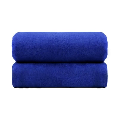 JML Navy Oversized Microfiber Bath Towel (Set of 2) 8Y0033-1 - The Home  Depot