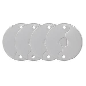 1/2 in. Copper Tube Size Split Flange Escutcheon Plate in Chrome-Plated Steel (4-Pack)