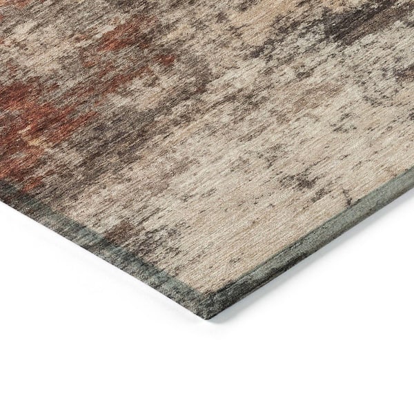 Chantille Machine Washable Indoor/Outdoor Abstract ACN2064 Paprika 9 ft. x 12 ft. Area Rug