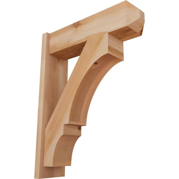 Ekena Millwork 8 in. x 34 in. x 26 in. Western Red Cedar Balboa Craftsman Smooth Outlooker