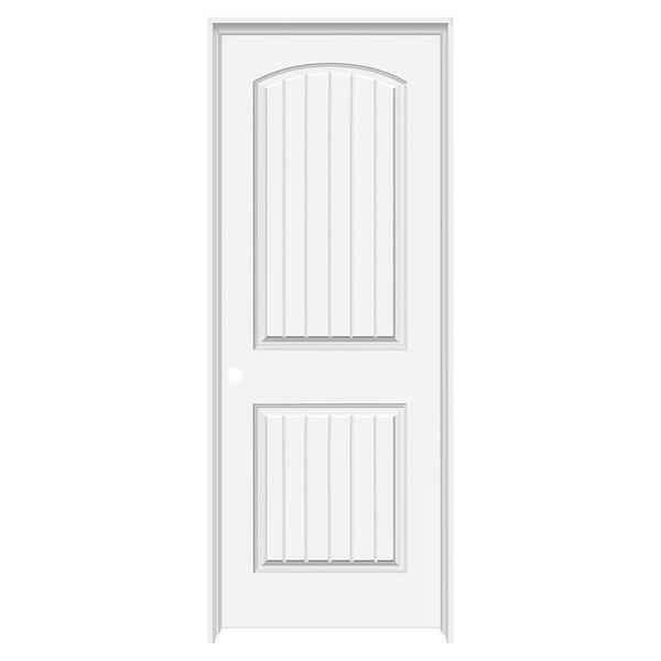 Builders Choice "30 in. x 80 in. 2Panel Round Top Plnk Smooth Right