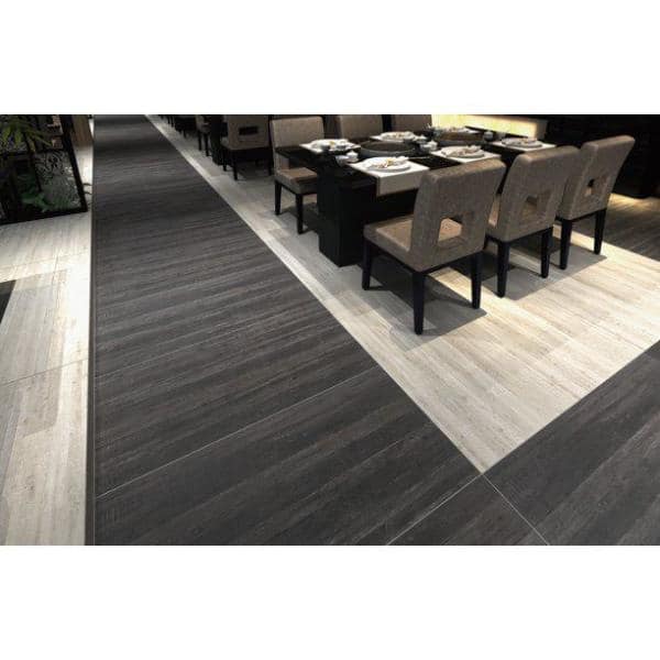 Cassero Modern 12" x 24" Matte Black Porcelain Floor & Wall Tile