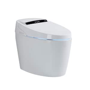 Elongated Bidet Toilet 1.28 GPF in White with 3 flushing modes, Spray Rod Adjustment, Deodorizing, Seat Heating