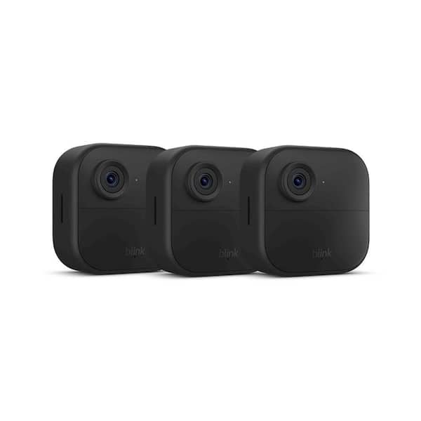 Blink Outdoor 4 (4th Gen) Wireless Outdoor Smart Home Security Camera  System with 3 Cameras, up to 2-Year Battery Life (Black) B0B1N5FK48 - The  Home Depot