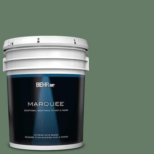 BEHR MARQUEE 5 gal. #S410-6 Greener Pastures Satin Enamel Exterior Paint & Primer