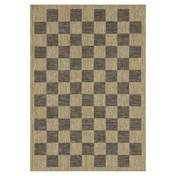 Daisy Jute and Black 10 ft. x 13 ft. Indoor/Outdoor Area Rug